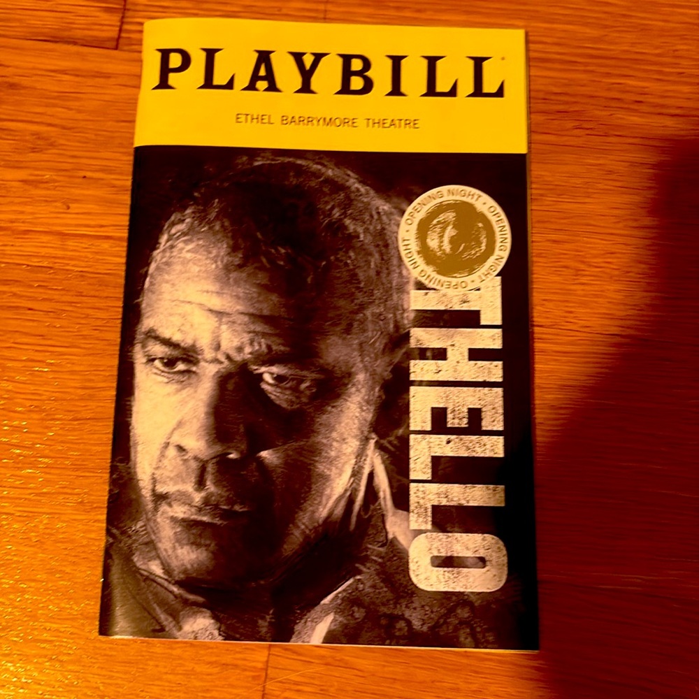 New Othello Broadway opening night Playbill starring Denzel Washington+Bonuses!